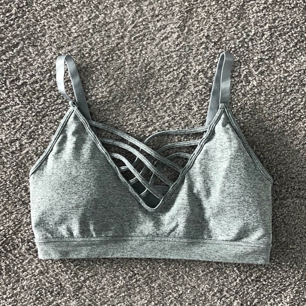 Gray Padded Sports Bra
